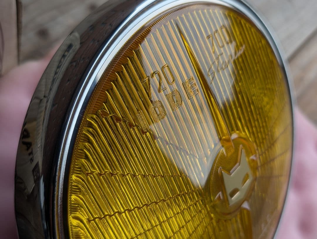 マーシャル 720 ヘッドライト リム付き イエローレンズ 金猫 キティカット