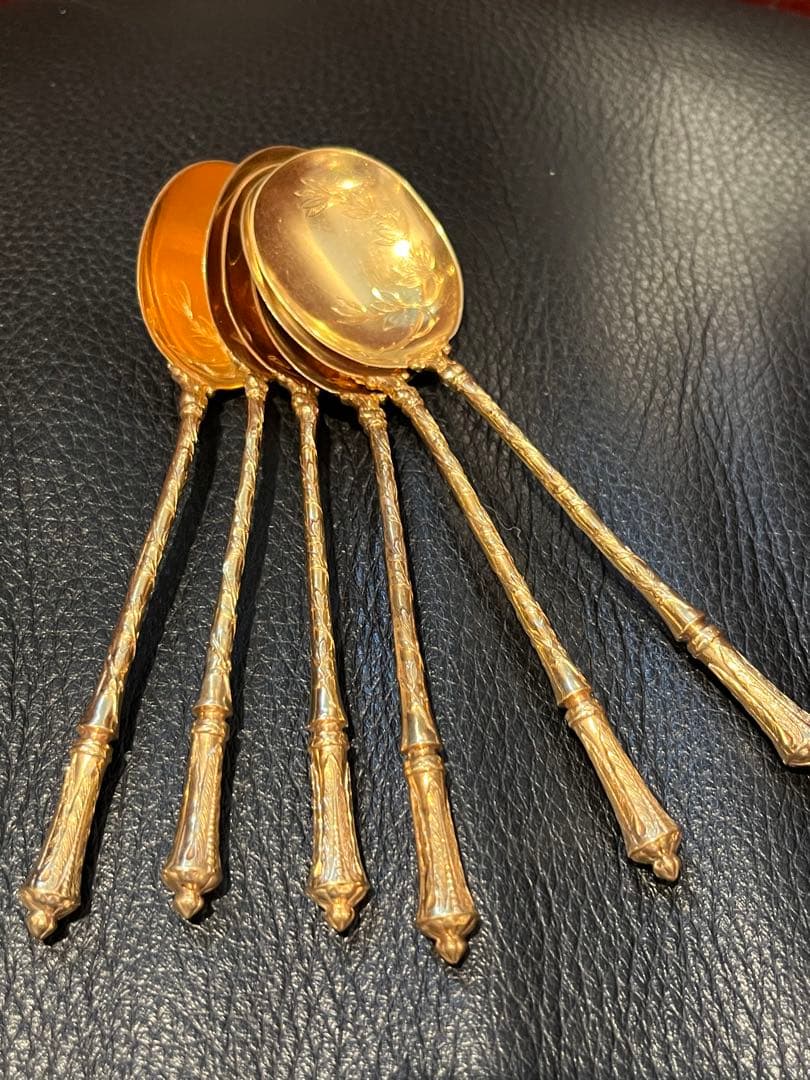 ピュイフォルカ　アイスクリームスプーン　純銀製　スターリングシルバー　950