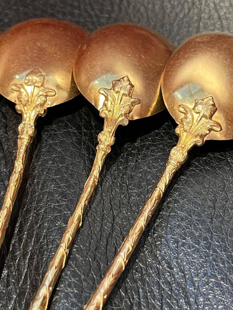 ピュイフォルカ　アイスクリームスプーン　純銀製　スターリングシルバー　950