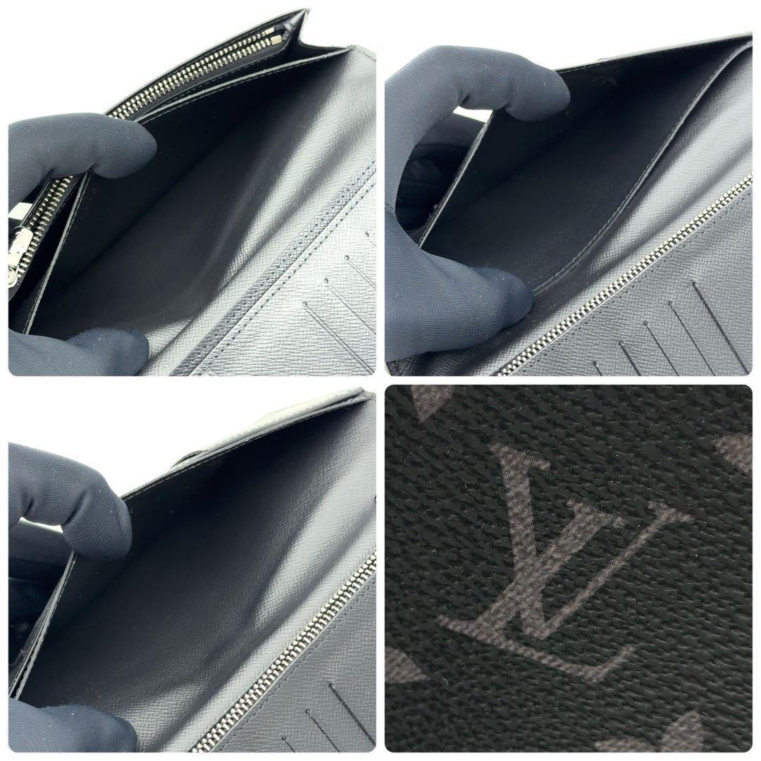 【最高級美品・新型】ルイヴィトン モノグラム エクリプス ブラザ 長財布 NM