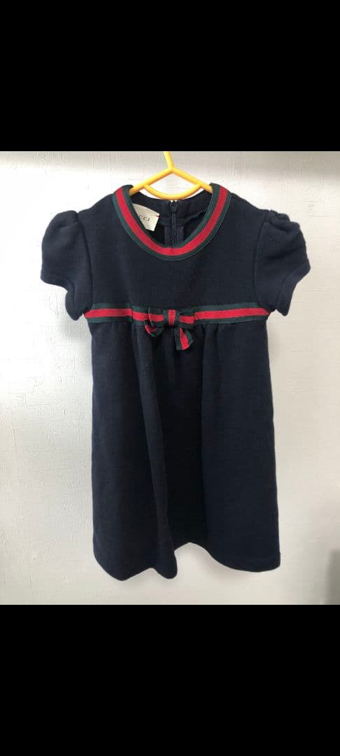 ★はちがつ★GUCCI ネイビー リボン付き ワンピース