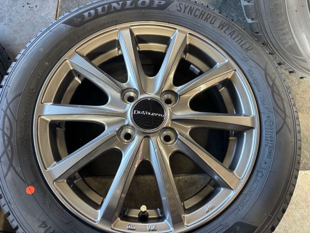 各種軽自動車ダンロップオールシーズンタイヤ　155/65R14 シンクロウェザー