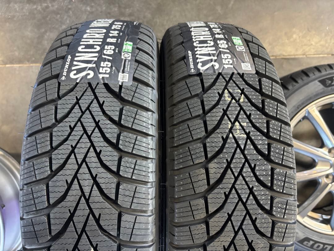各種軽自動車ダンロップオールシーズンタイヤ　155/65R14 シンクロウェザー