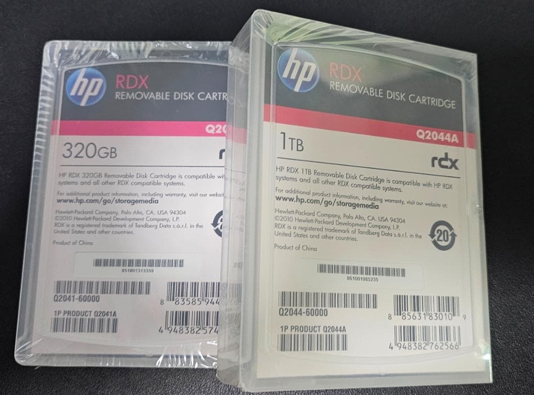 HP RDXリムーバブルディスクカートリッジ 1TB/320GB Q2044A