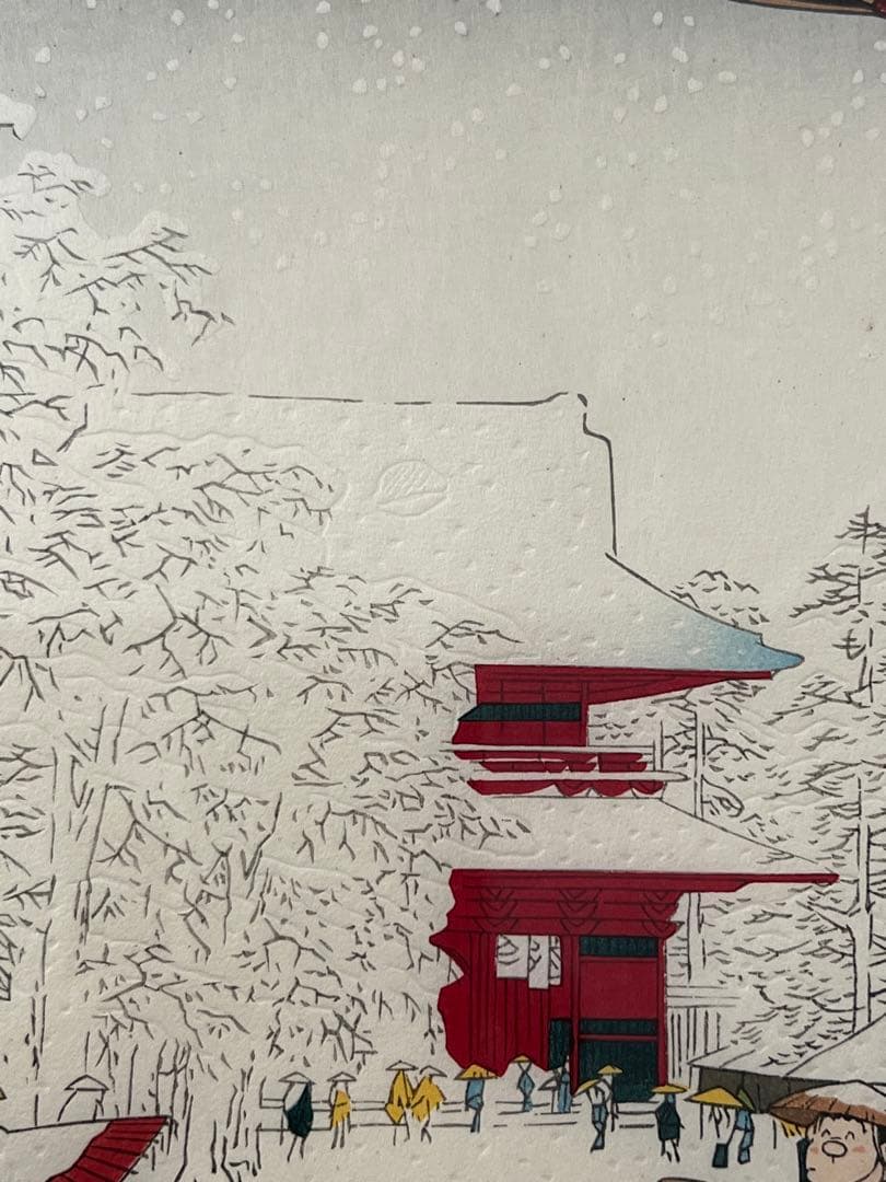 新品国内正規品　ドラえもん　浮世絵　木版画名所江戸百景 浅草金龍山