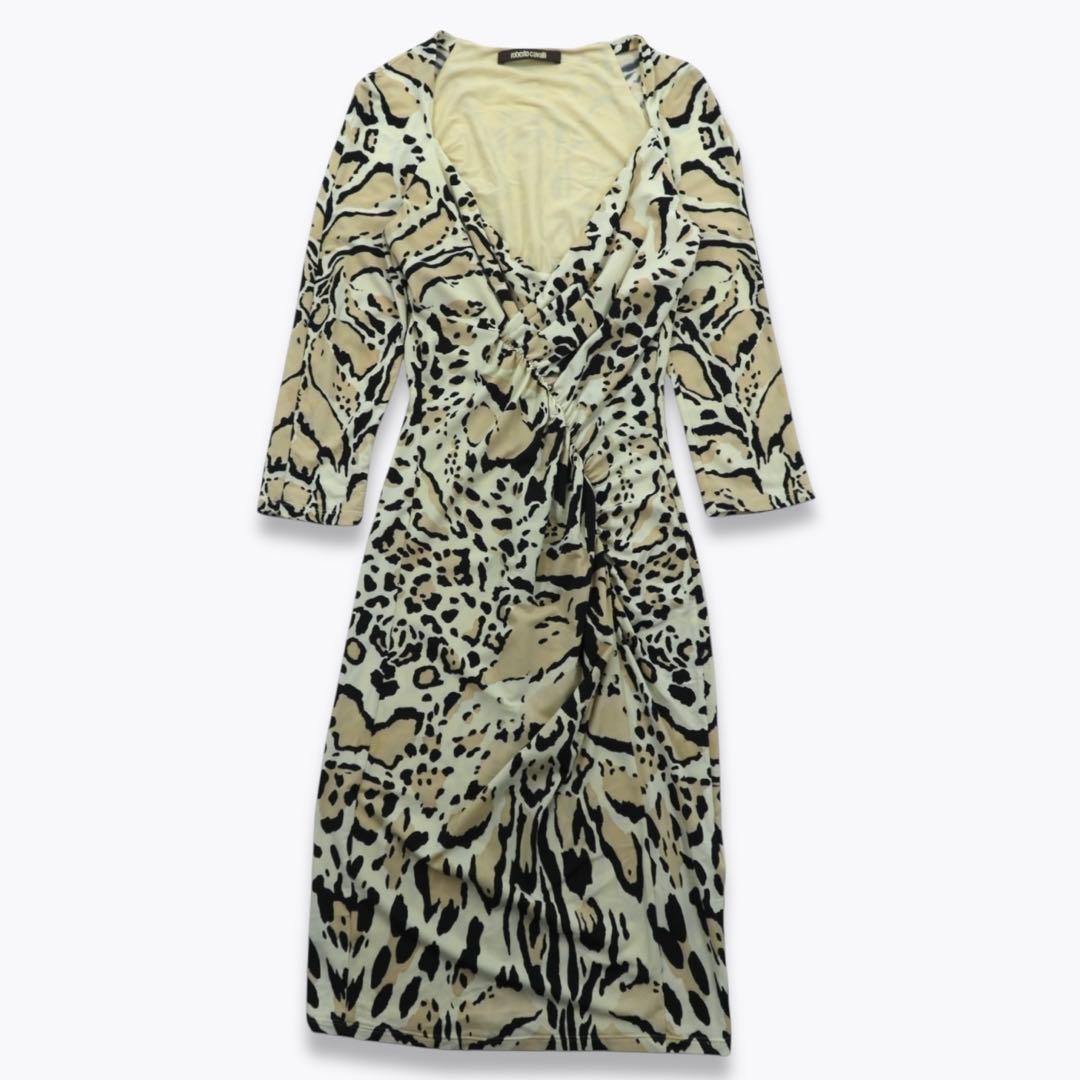 ワンピース Roberto Cavalli leopard print dress