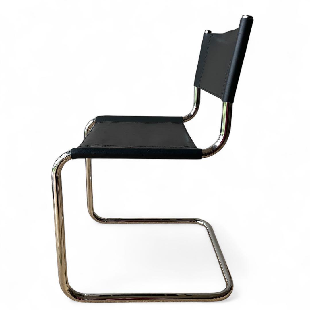 マルトスタム カンティレバーチェア ブラック 本革 椅子 ダイニング イタリア製