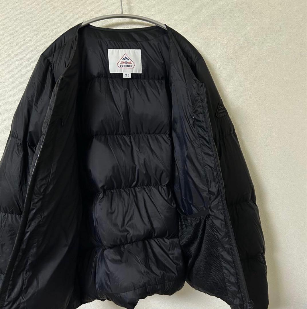 Pyrenex ピレネックス　別注VIGO ノーカラー ダウンジャケット　S 黒