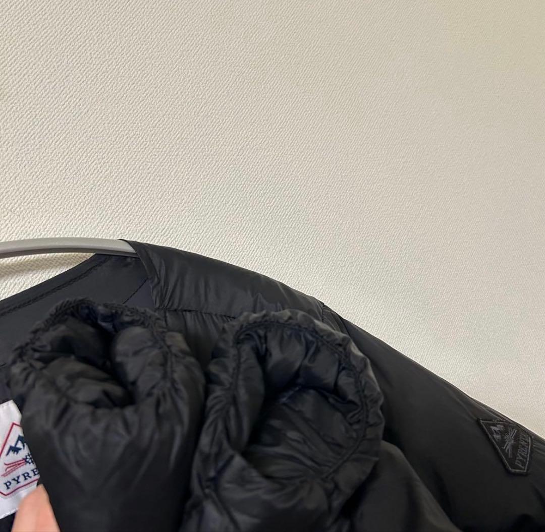 Pyrenex ピレネックス　別注VIGO ノーカラー ダウンジャケット　S 黒