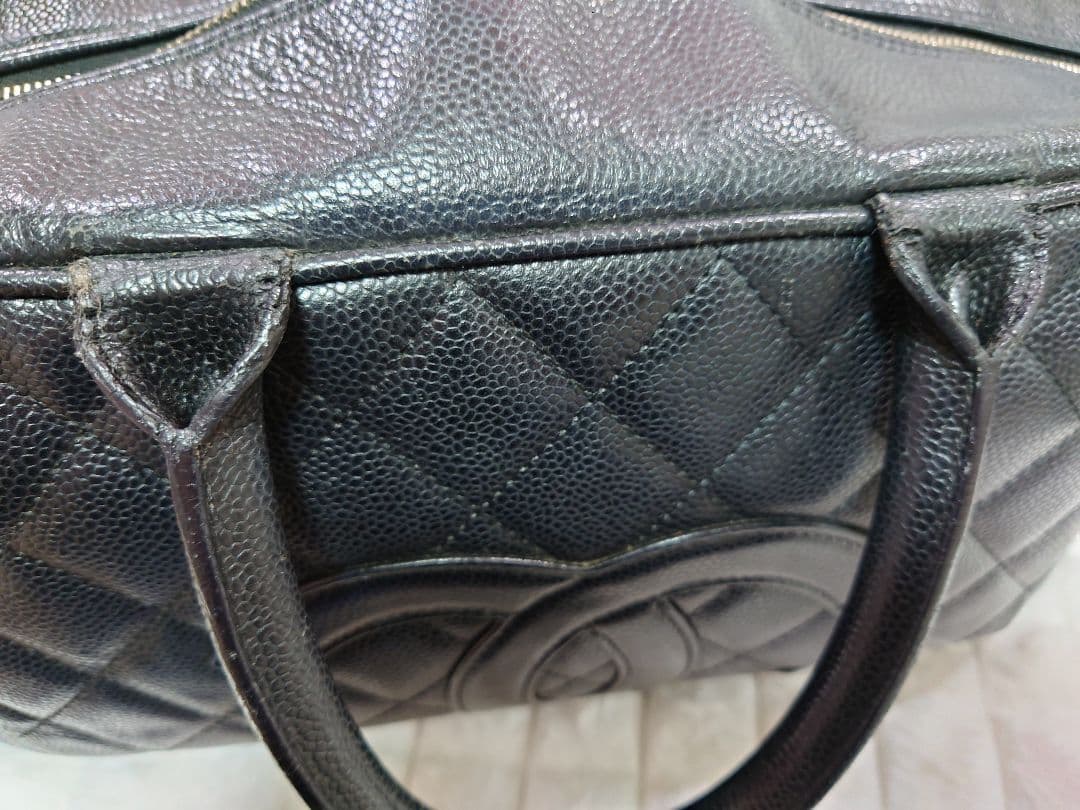 美品　シャネル　キャビアスキン　マトラッセボストンバック　9番台!!