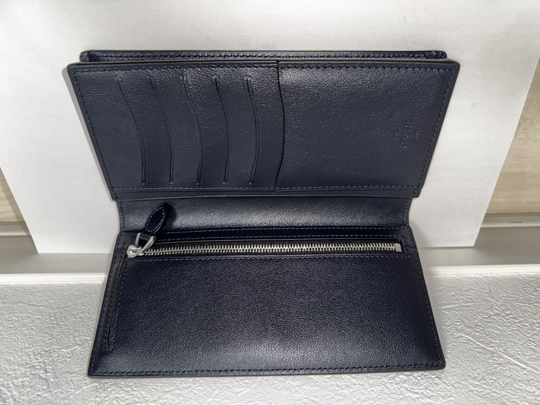 ベルルッティ　ロングウォレット　インディゴデニム