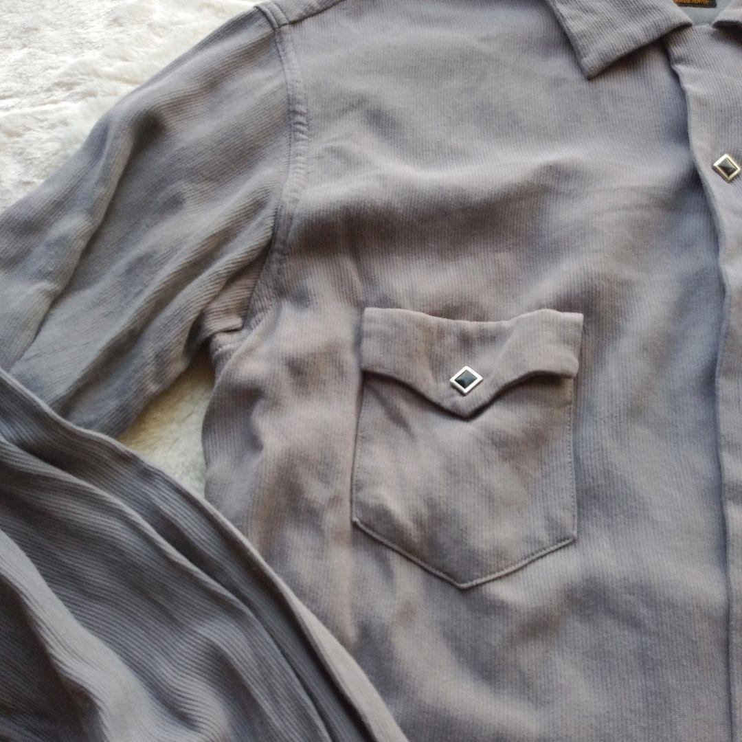 テンダーロイン　ウエスタンシャツ　レーヨン　sizeXS表記　グレー　SM相当