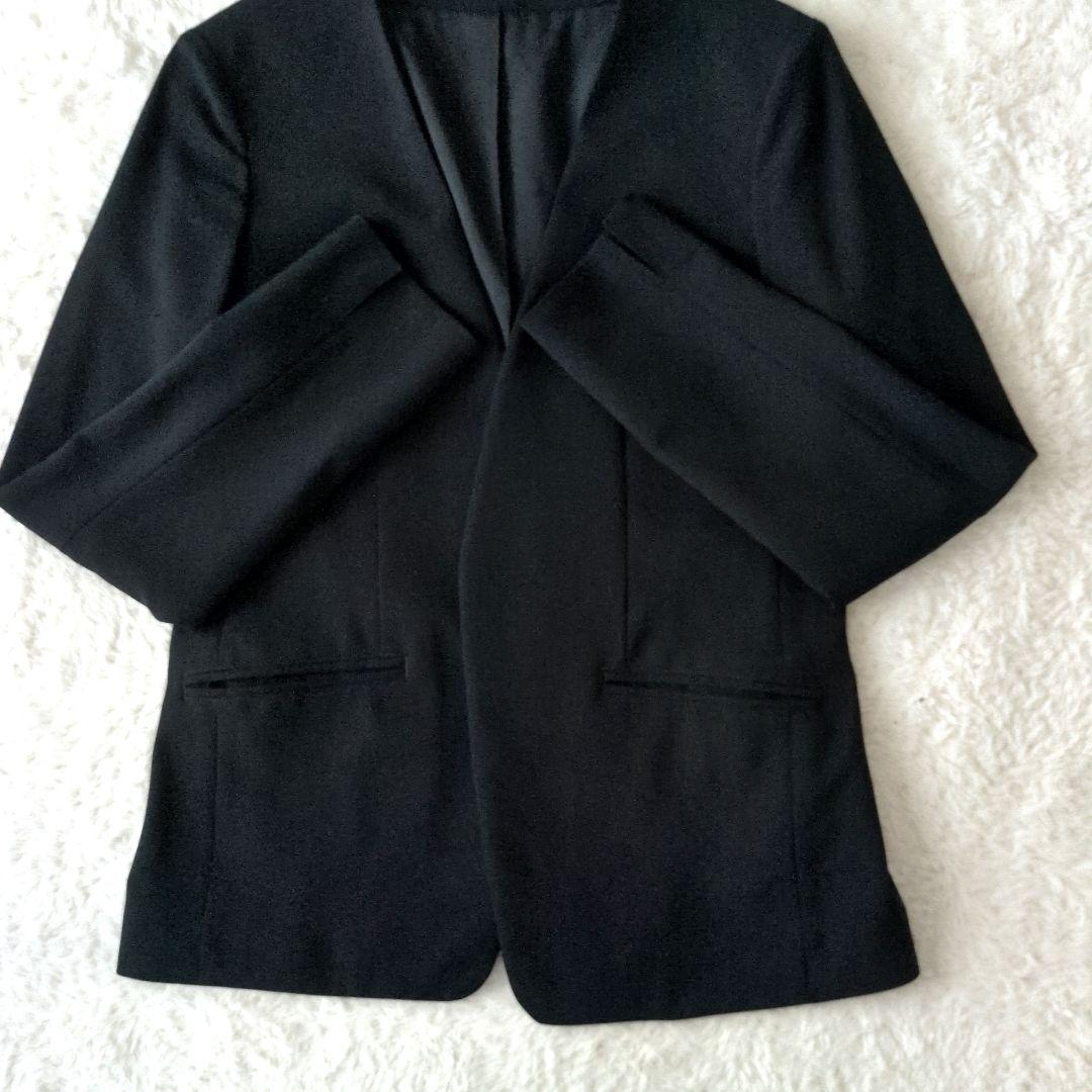 PLST ノーカラージャケット パンツスーツ セットアップ