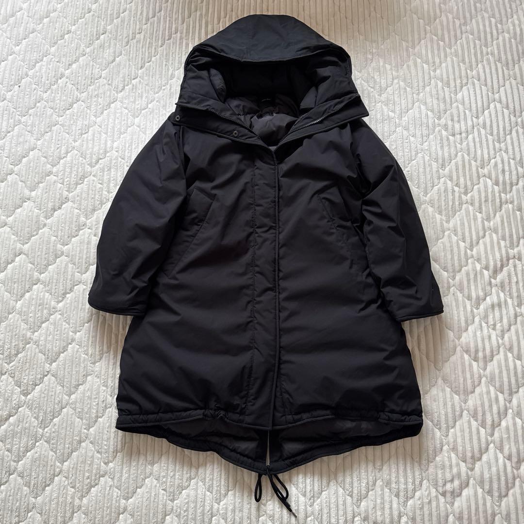 スピックアンドスパン　撥水フーデッドダウンコート　ブラック　36