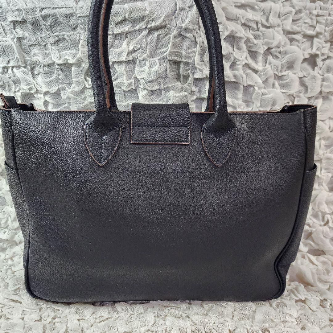 ルイ美品 イタダキ シュランケンカーフ ボニー レザー トートバッグ