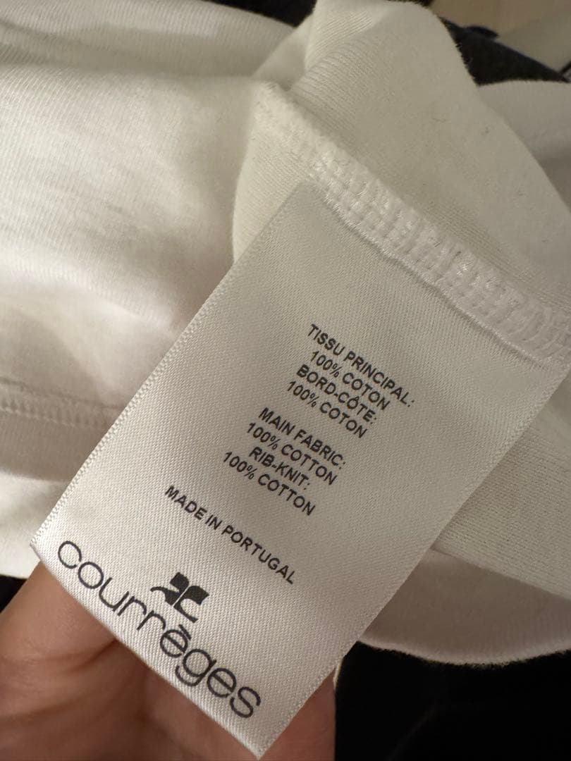 courrèges タンクトップ XS ホワイト/ブラック