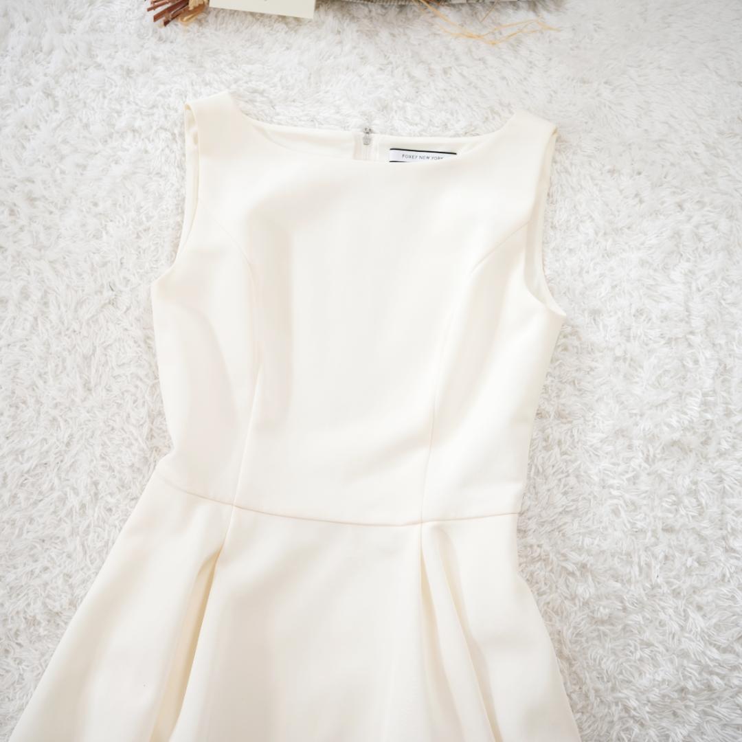 【極美品】FOXEY NEWYORK　ノースリーブワンピース　Aライン　Mサイズ