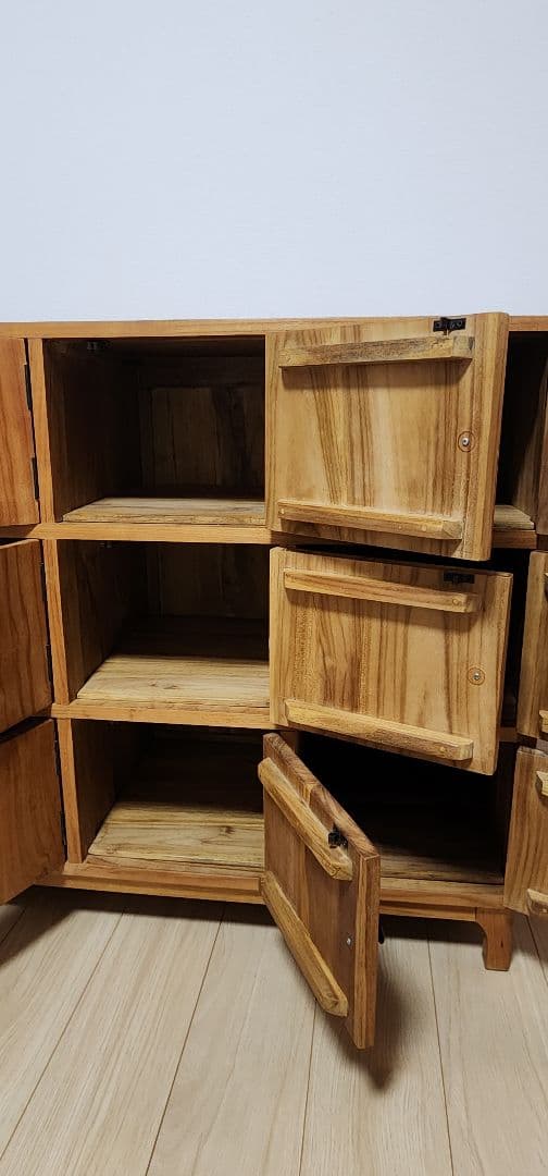 チークロッカーＮA　無垢　収納　家具　棚　シェルフ　バリューインテリア　美中古品