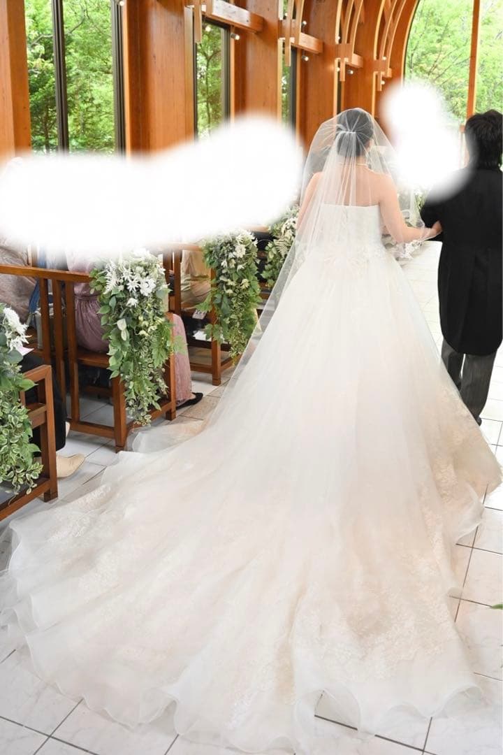 【Vieux Paris/ヴュ・パリ】ウェディングドレス　ヴェール付き