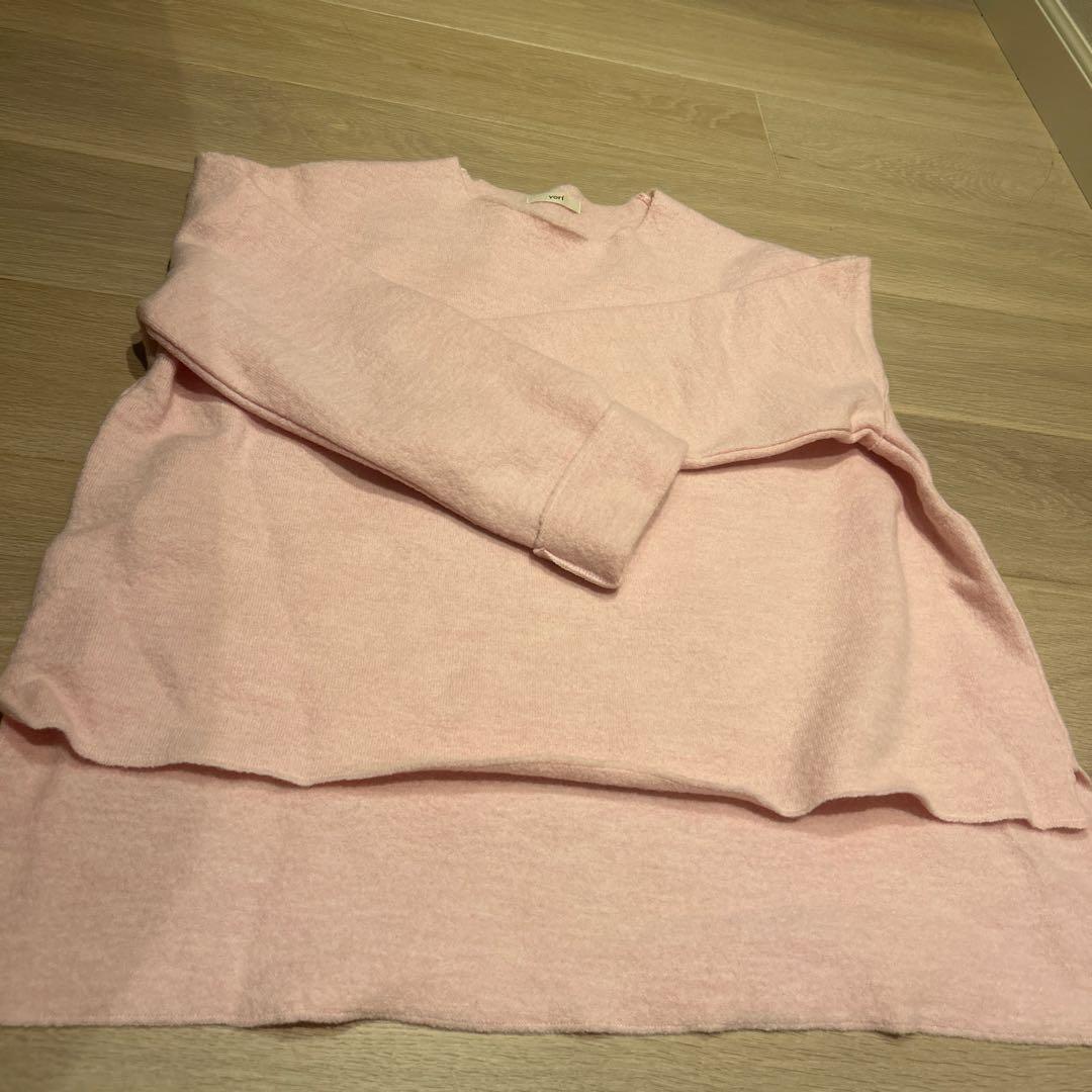 【美品】yori 圧縮ツール　ピンク ニットセーター F