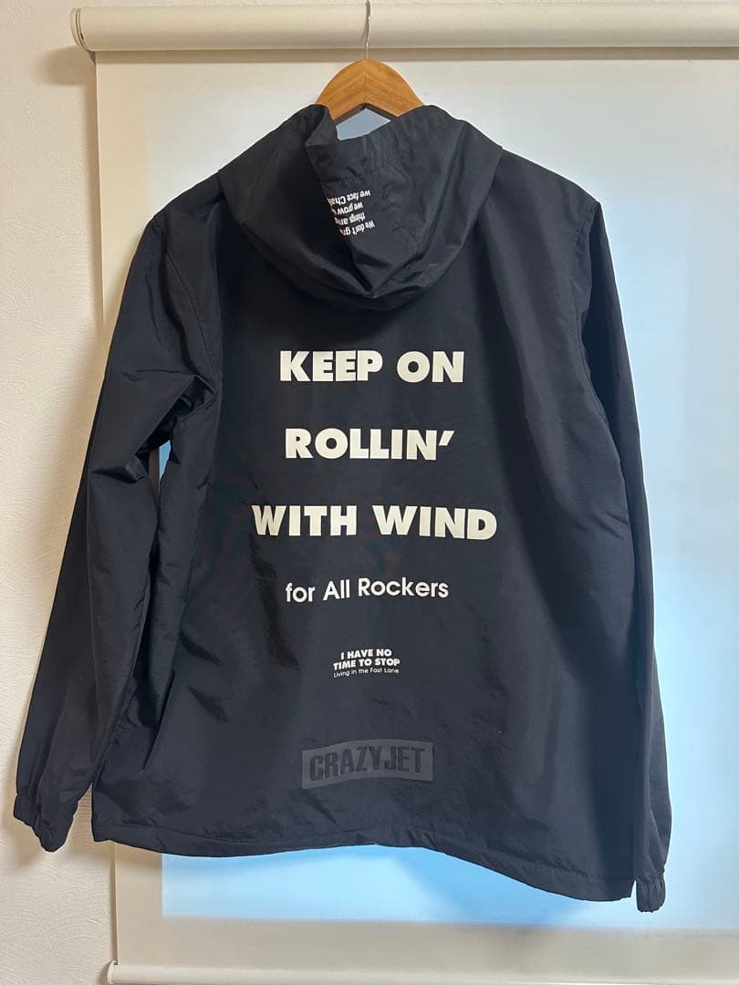 CRAZY JET ブラック ナイロンジャケット　清木場俊介
