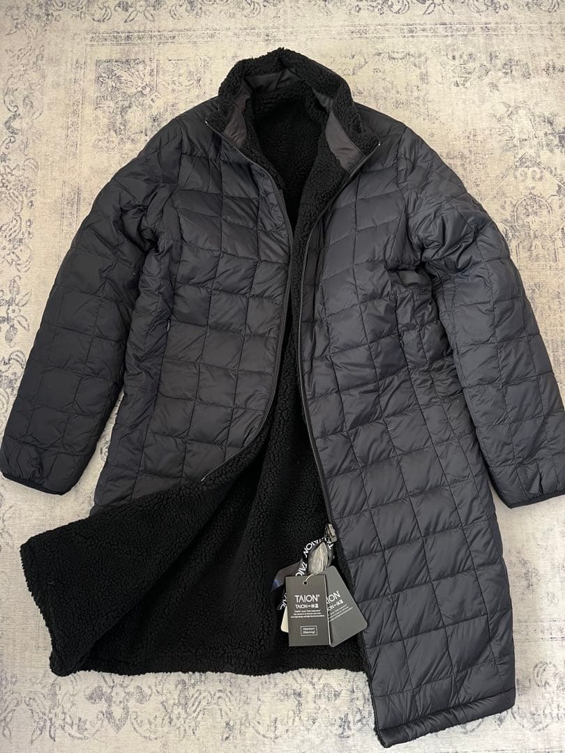 【新品】TAION　ダウンボアリバーシブルコート ロング XL