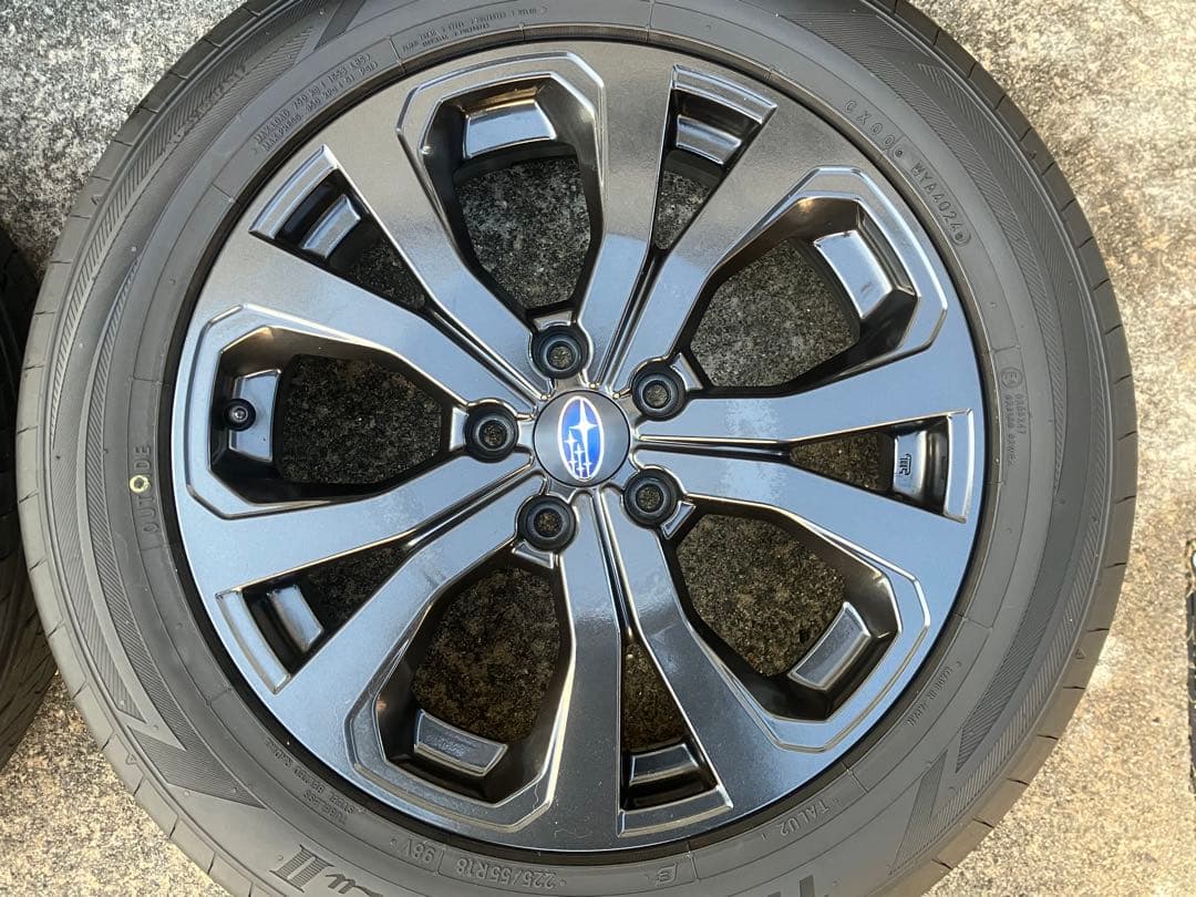 美品！フォレスター スポーツsk純正黒ホイール4本セット18インチ【タイヤ未使近