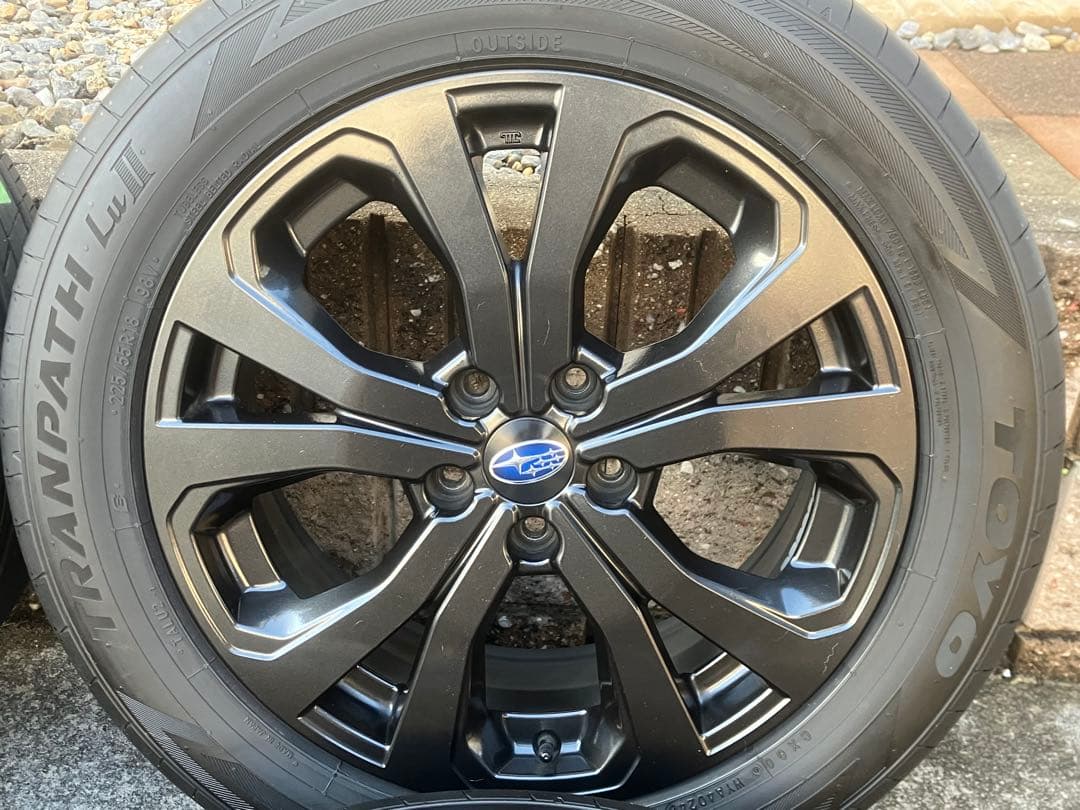 美品！フォレスター スポーツsk純正黒ホイール4本セット18インチ【タイヤ未使近