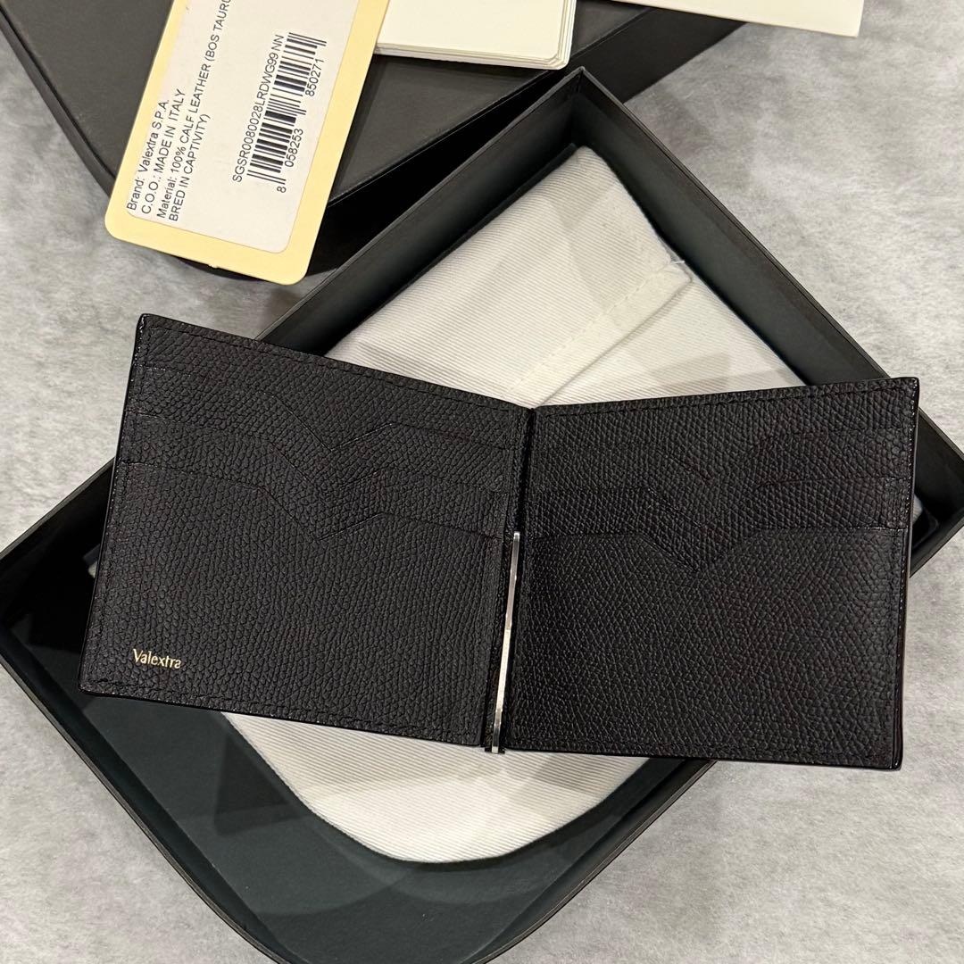 ⭐️未使用級⭐️　Valextra　ヴァレクストラ　マネークリップ　ブラック