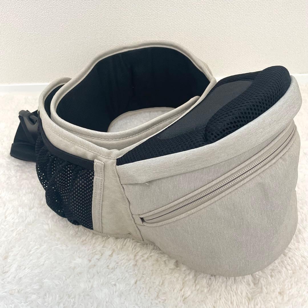 人気色 ポルバン ヒップシート シングルショルダー セット 抱っこ紐 ベージュ