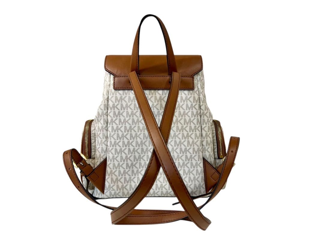 美品✨マイケルコース リュック ケンリー ロゴ シグネチャー バニラ×茶