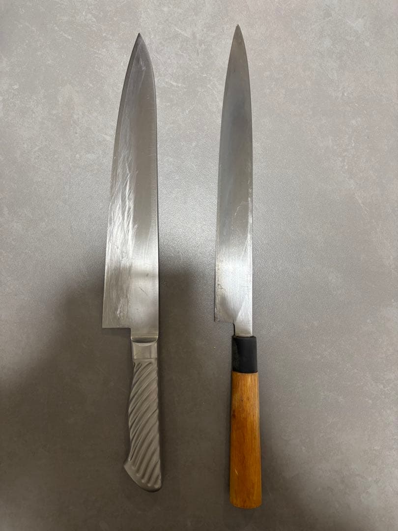 藤寅作 牛刀　& 清助刃物 柳刃包丁