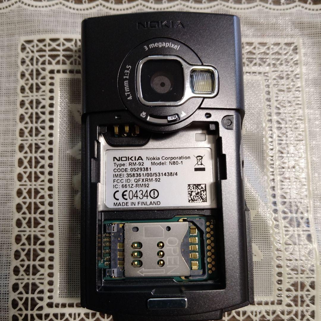 NOKIA 音楽プレーヤー搭載携帯電話『N80』純正バッテリー付 フィンランド製