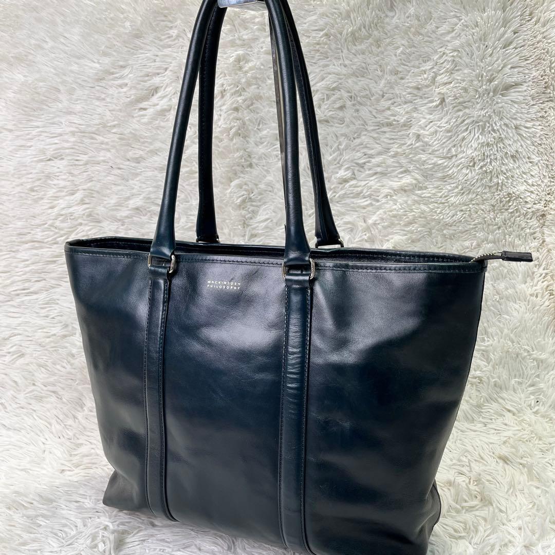 希少✨マッキントッシュフィロソフィー トートバッグ 本革レザー 深緑 肩掛け