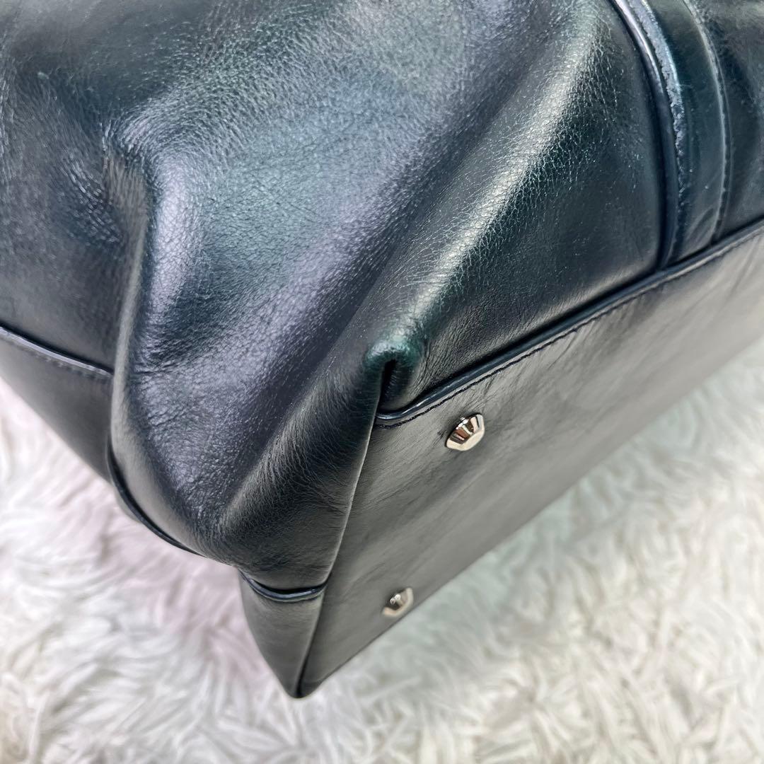 希少✨マッキントッシュフィロソフィー トートバッグ 本革レザー 深緑 肩掛け