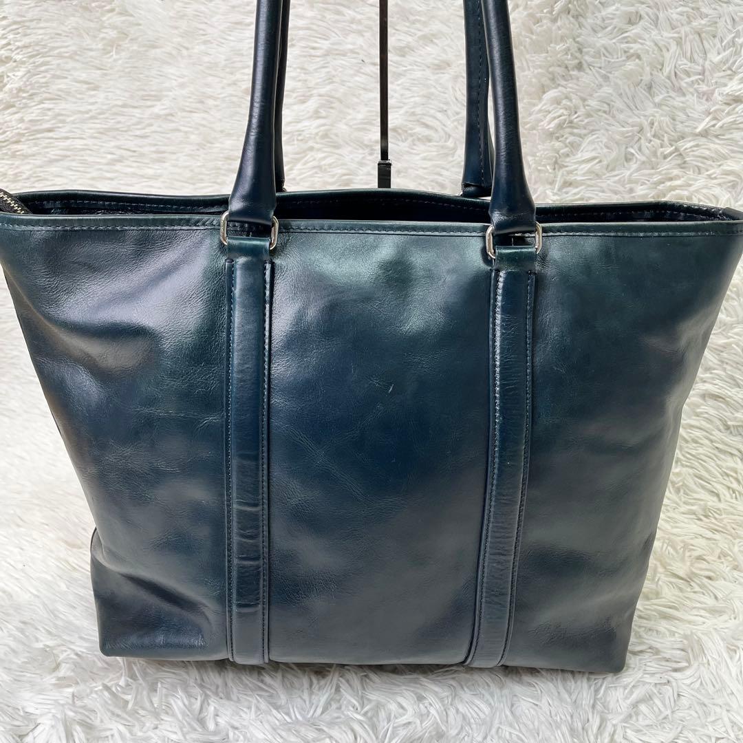 希少✨マッキントッシュフィロソフィー トートバッグ 本革レザー 深緑 肩掛け