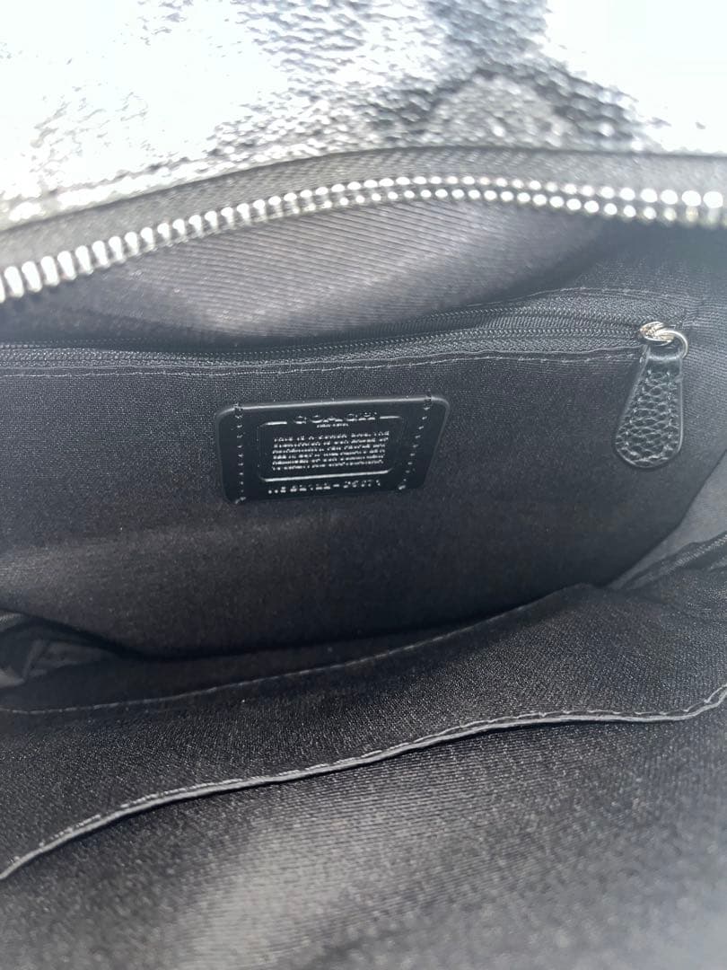 ★新品未使用★コーチ シグネチャーレザー ブラック リュック バックパック