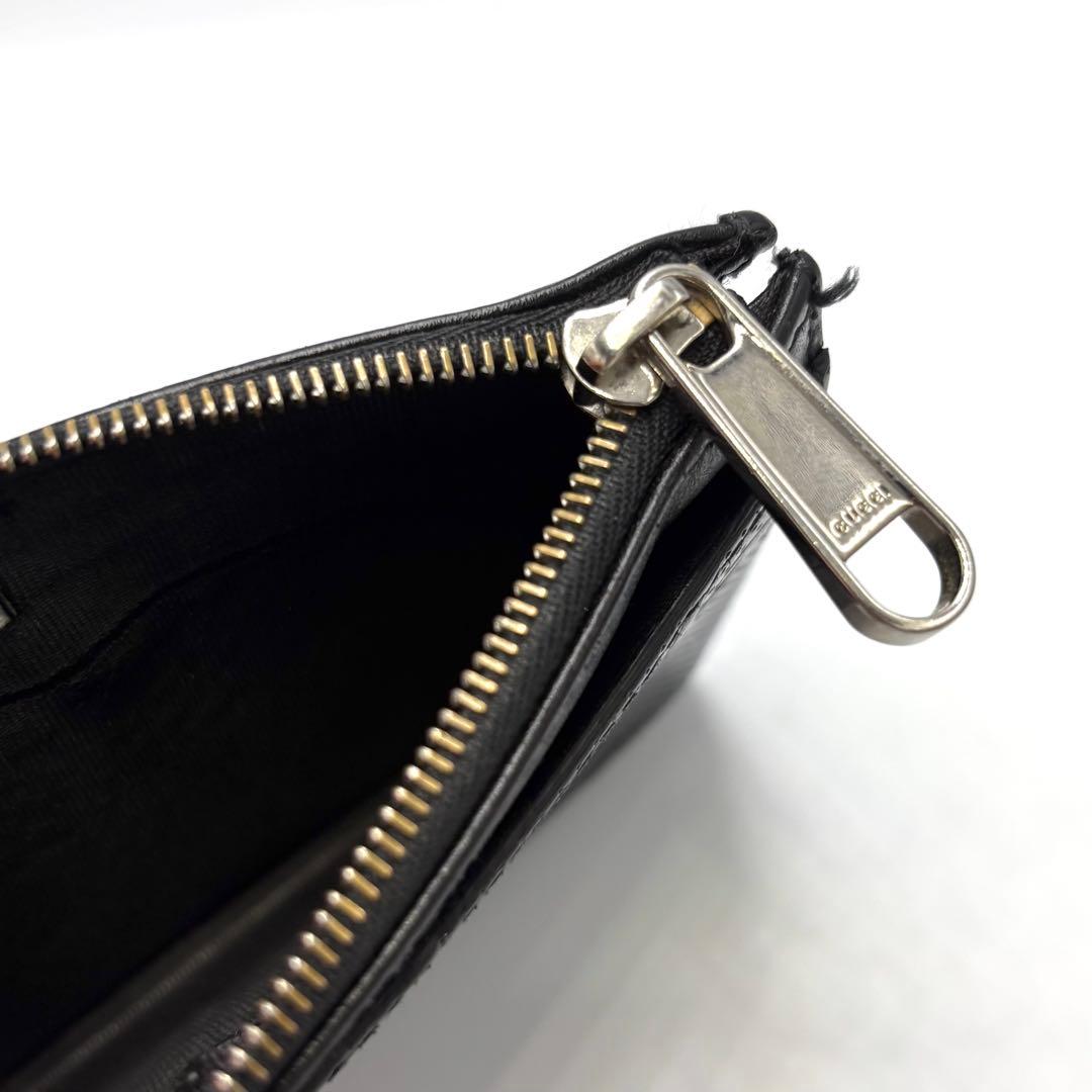 美品　Gucci ブラック GGパターンレザー ケース　カードケース