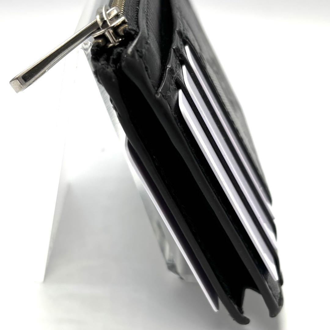 美品　Gucci ブラック GGパターンレザー ケース　カードケース