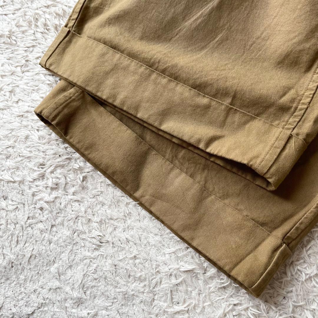 美品 MHL クロップドコットントラウザーズ 3 ブラウン