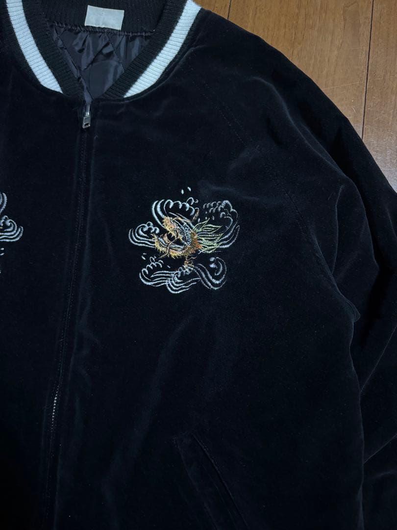 90s 00s ヴィンテージ 別珍 スカジャン スーベニアジャケット 日本地図