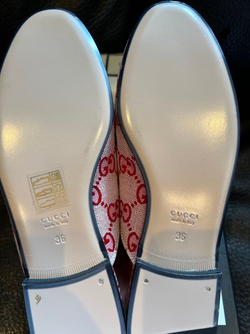 GUCCI ピンク　GGロゴ　プリンスタウン　スリッパ　36