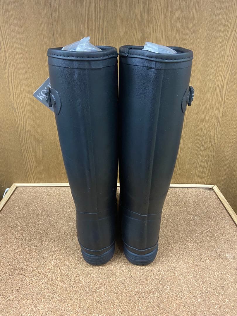 マロ1101新品　弘進婦人防寒長靴黒24㎝とミツウマ農業長靴　24㎝　2足