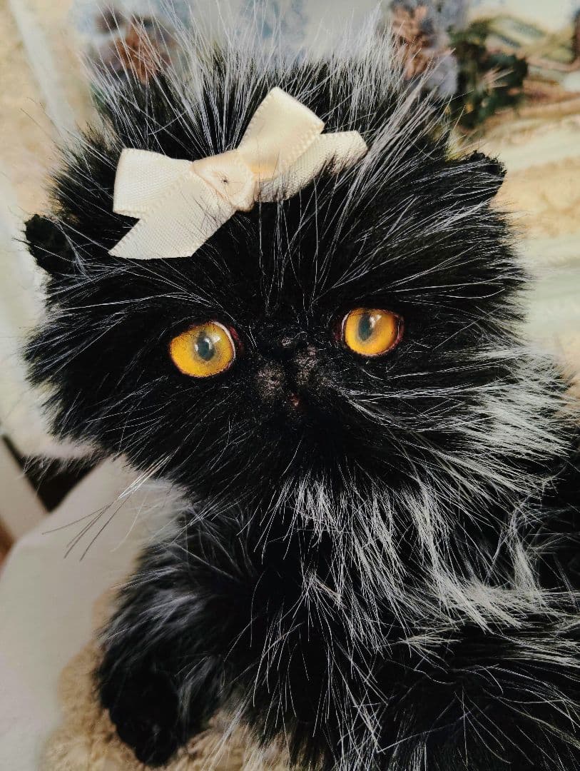 ふわふわ♡黒猫スイーツちゃん♡子猫♡アートドール♡ぬいぐるみ♡
