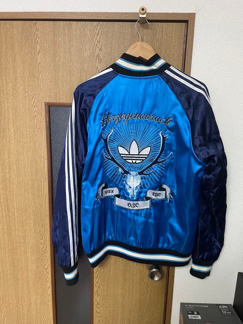 【レア】adidas スカルボーン　スカジャン Oサイズ