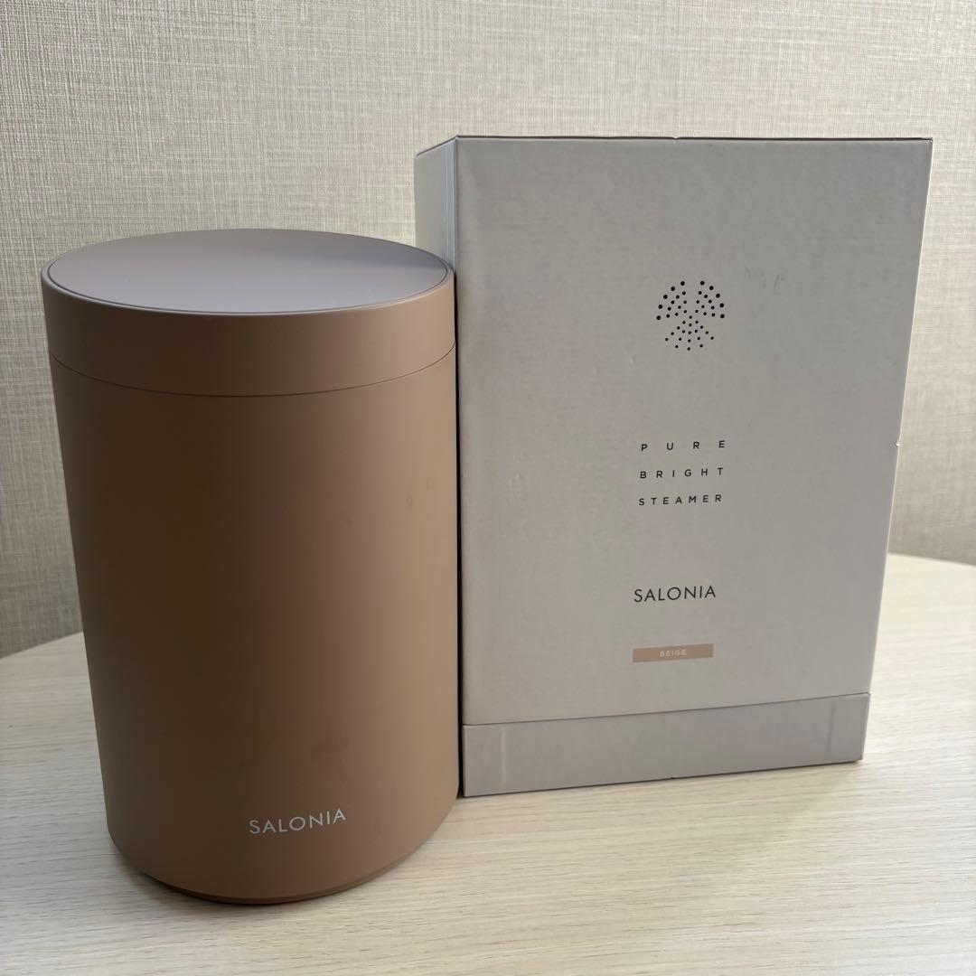 SALONIA ピュアブライトスチーマー ベージュ美顔器 SAL22207BE