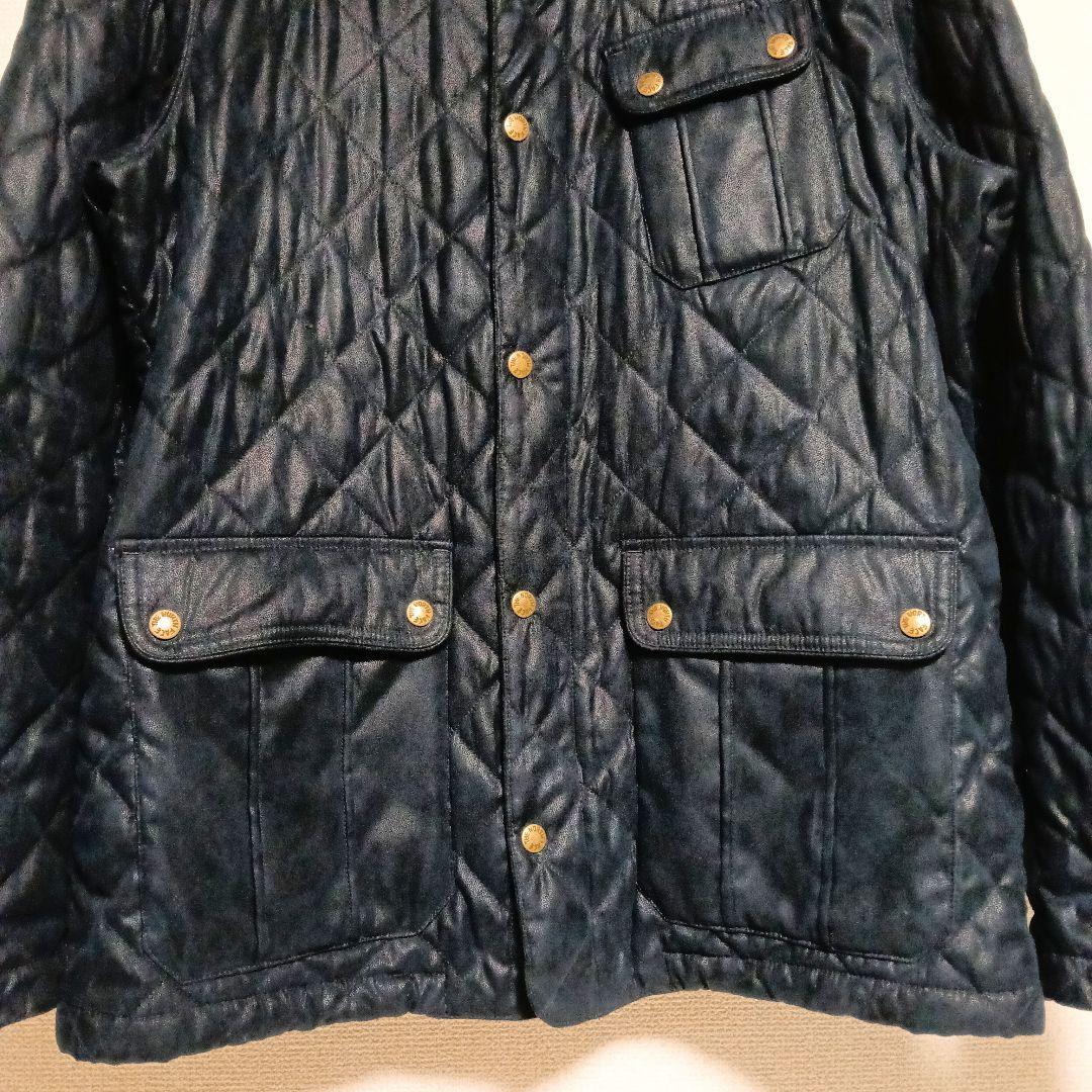 ノースフェイス ホワイトレーベルレザー調ボアインナーアウター ネイビー XL