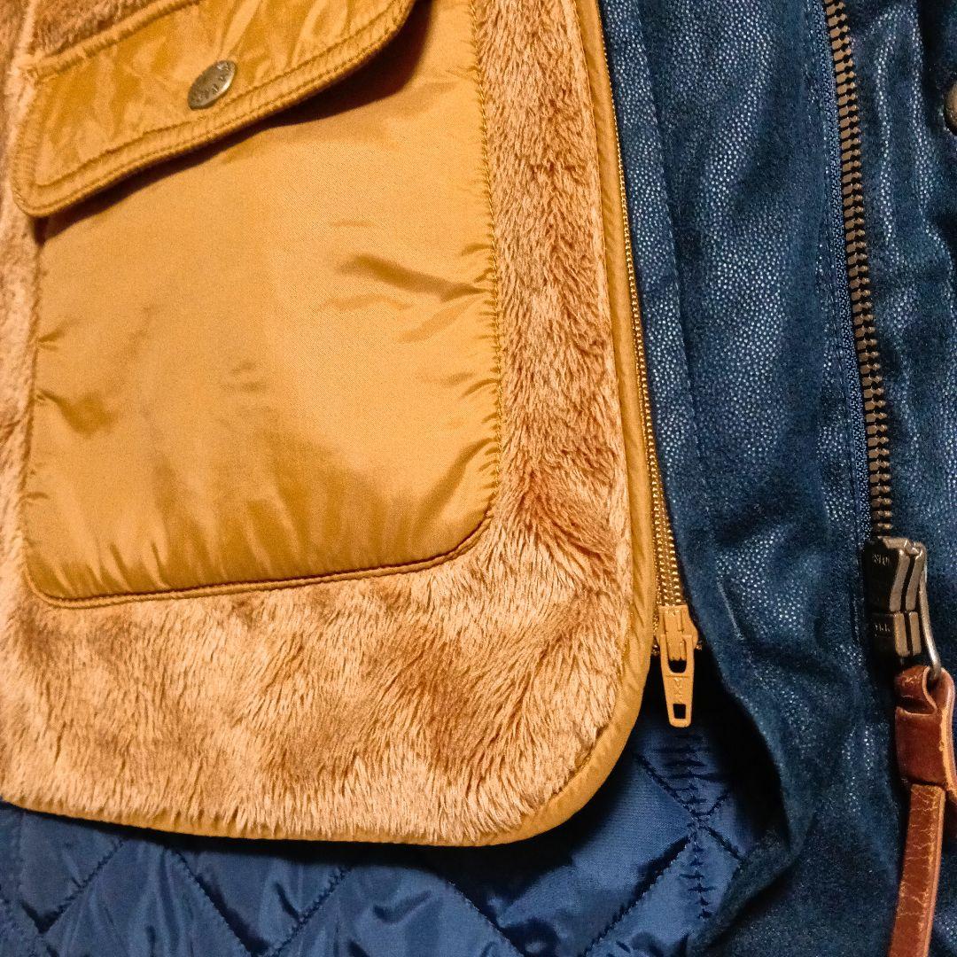 ノースフェイス ホワイトレーベルレザー調ボアインナーアウター ネイビー XL