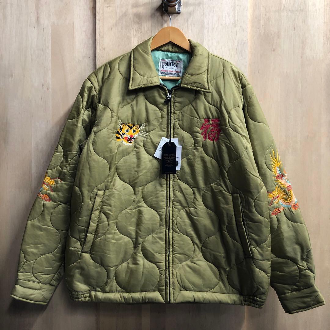 ヒューストン ベトジャン キルティング ベトナムジャケット 地図マップ柄 XXL