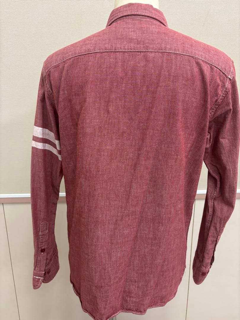 モモタロウジーンズ 出陣 シャンブレー ワーク シャツ XL